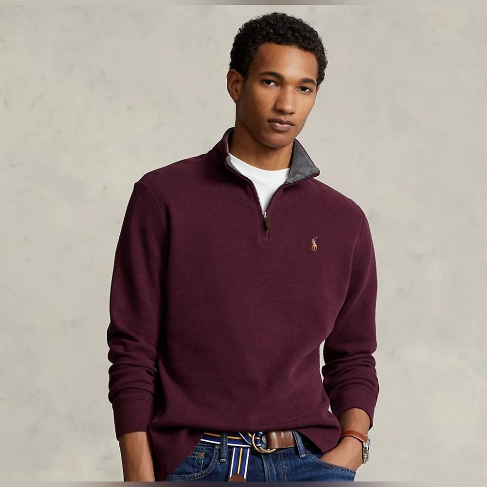 $128 Polo Ralph Lauren Mens Big Tall Quarter-Zip Sweatshirt